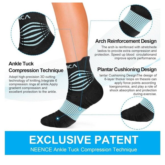 NEENCA Medical Compression Socks for Women & Men Circulation Ankle Compression L - Picture 3 of 12